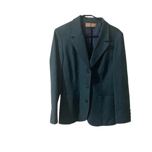 Pendleton Vintage Blue 100% Wool Blazer Jacket 14 W MADE IN USA RARE